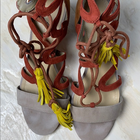 Marc Fisher suede tassel sandals - Picture 2 of 7